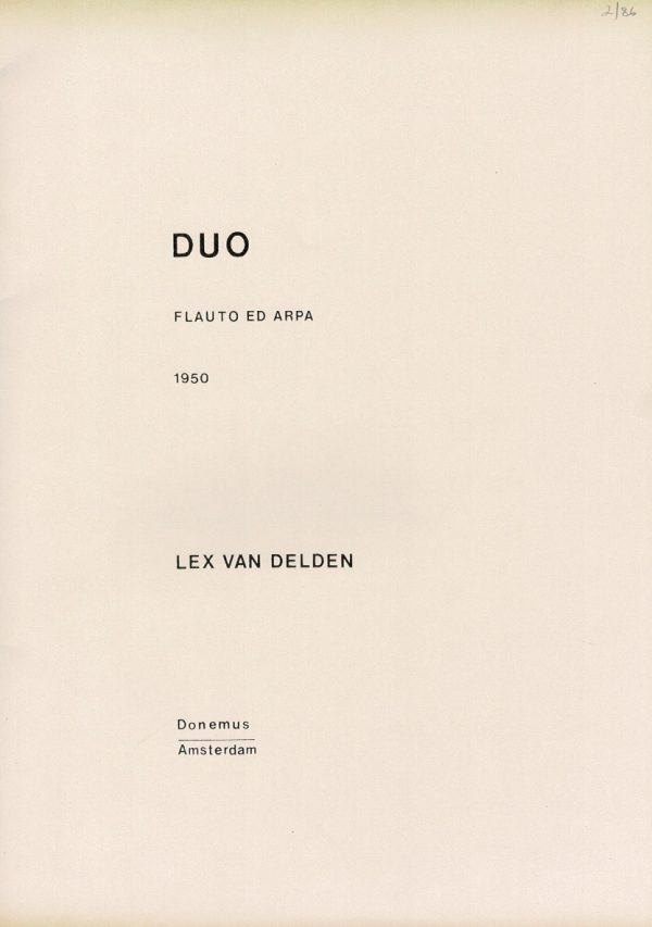 Duo (Flute & Harp) Delden L.V.