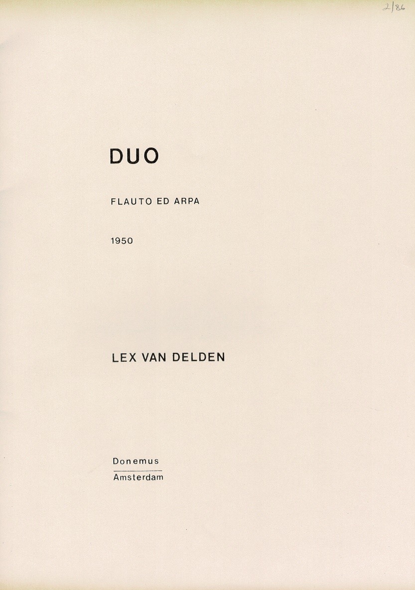 DELDAN-Duo Duo (Flute & Harp) Delden L.V.