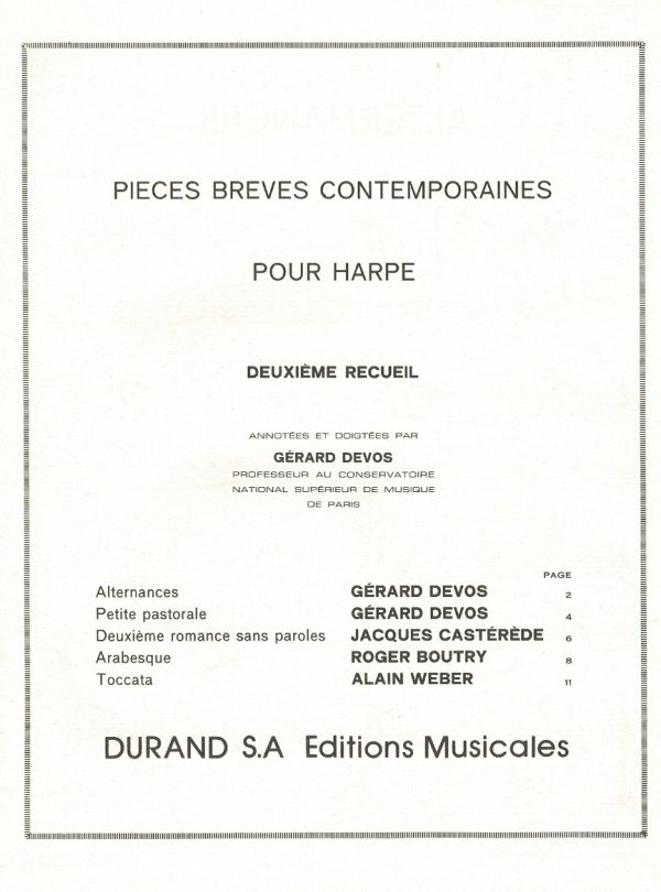 Pieces Breves Contemporaines Deuxieme Recueil Devos G.