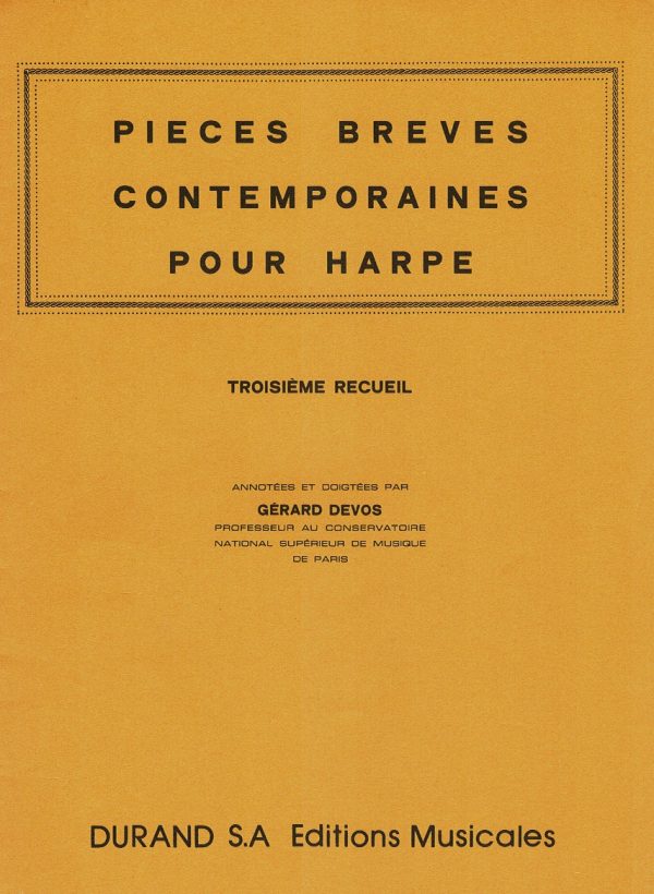 Pieces Breves Contemporaines Troisieme Recueil Devos G.