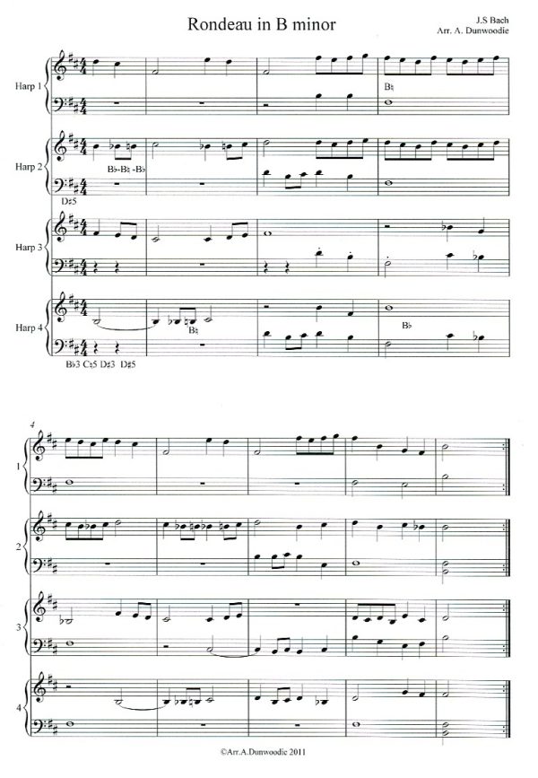 Rondeau In B Minor Bach J.S./Dunwoodie A.