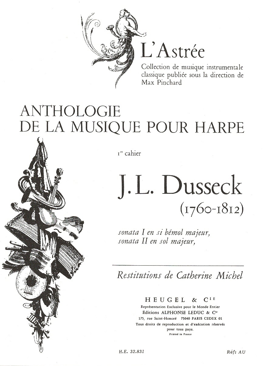 DUSSECK-Anthologie-De-La-Musique-Pour-Harpe- Anthologie De La Musique Pour Harpe Volume One Dusseck J.L.