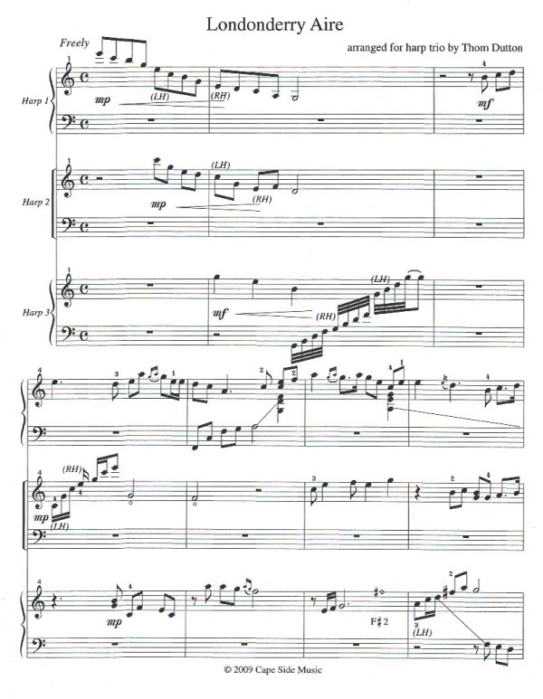 Londonderry Aire/Danny Boy (Harp Trio) Dutton T.
