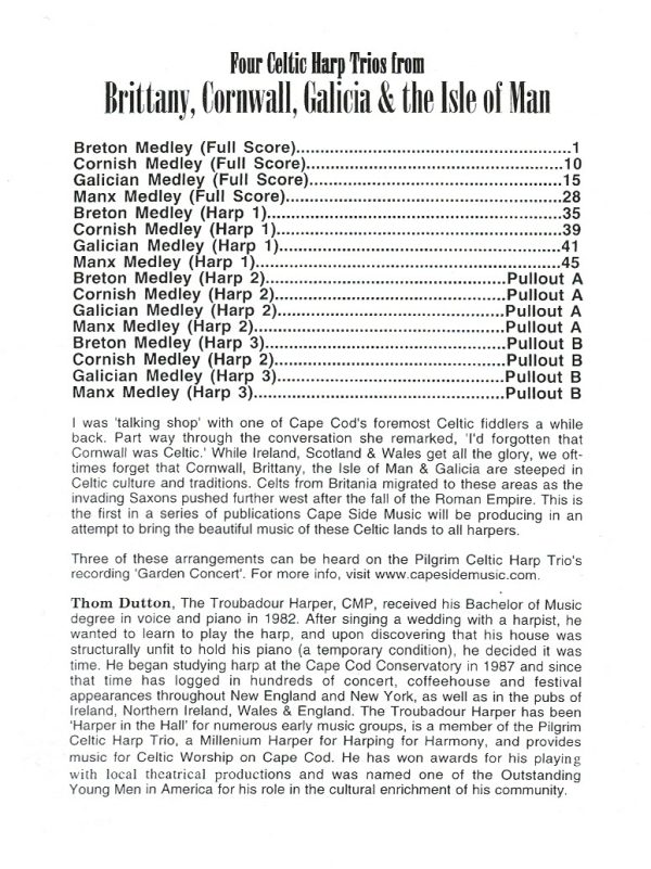Four Celtic Harp Trios (Harp Trio) Dutton T.
