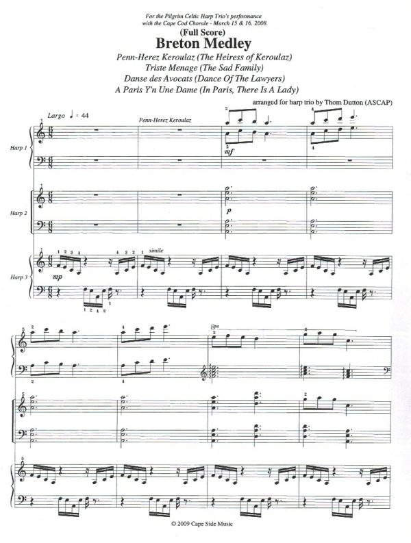 Four Celtic Harp Trios (Harp Trio) Dutton T.