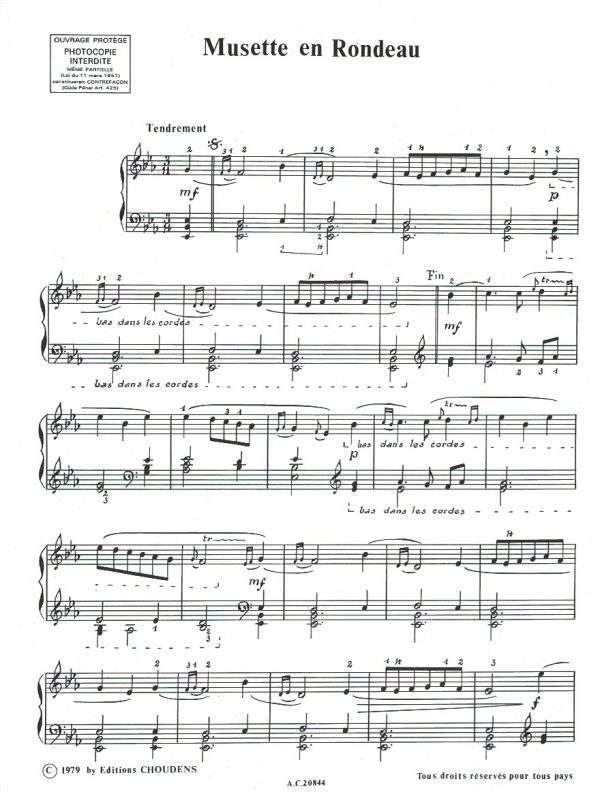 Six Pieces De Jean Philippe Rameau Etcheverry M.