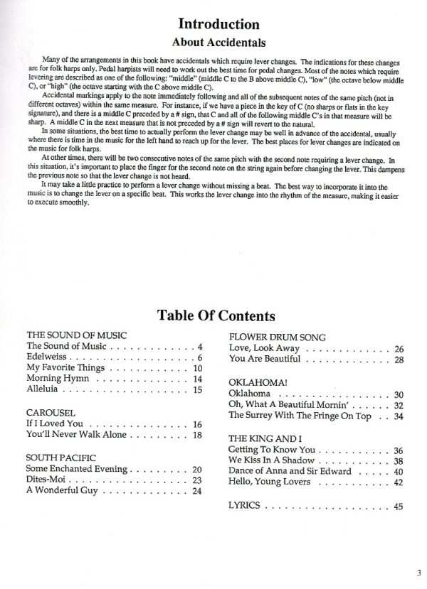 Rodgers & Hammerstein For The Harp Friou D.