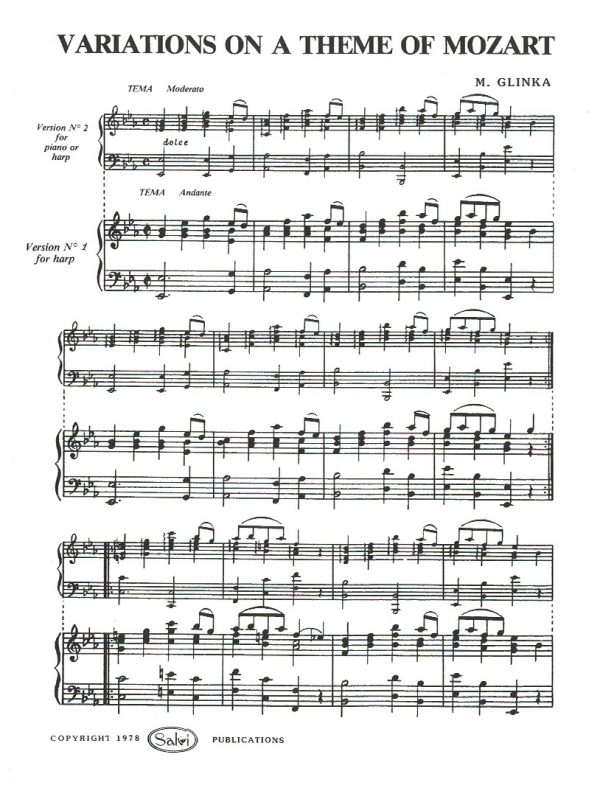 Variations On A Theme Of Mozart And Nocturne Glinka M.