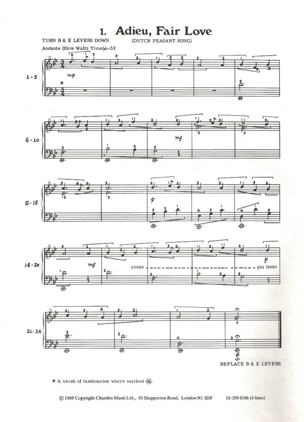 14 Tunes For Celtic Harp Book One Goossens M.