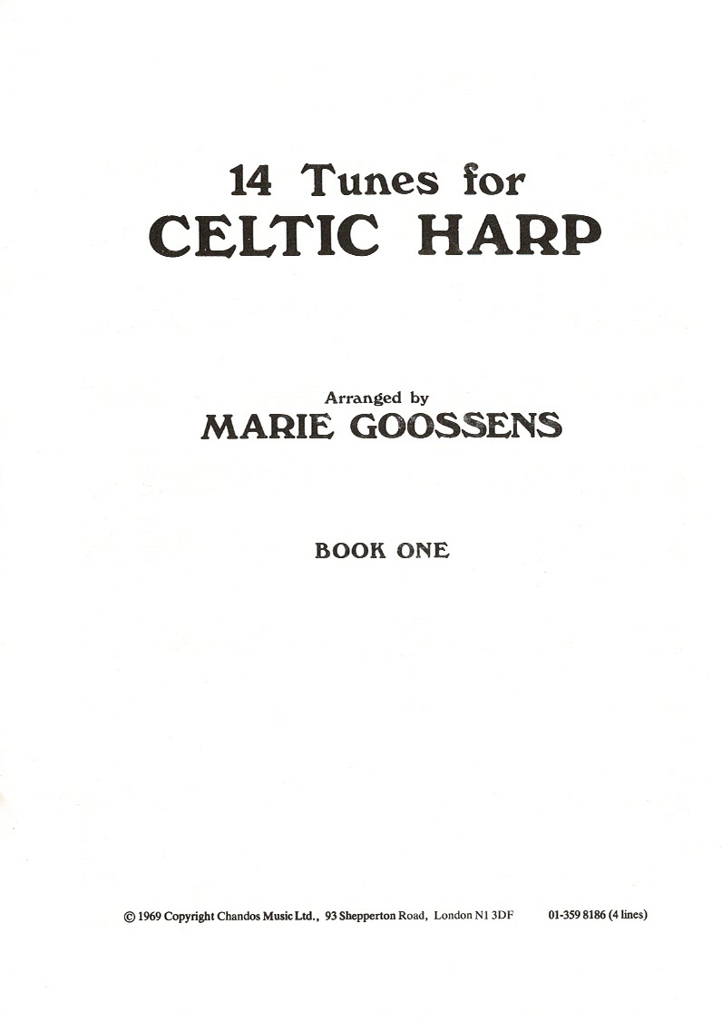 GOOSSENS-14-Tunes-BOOK-One 14 Tunes For Celtic Harp Book One Goossens M.