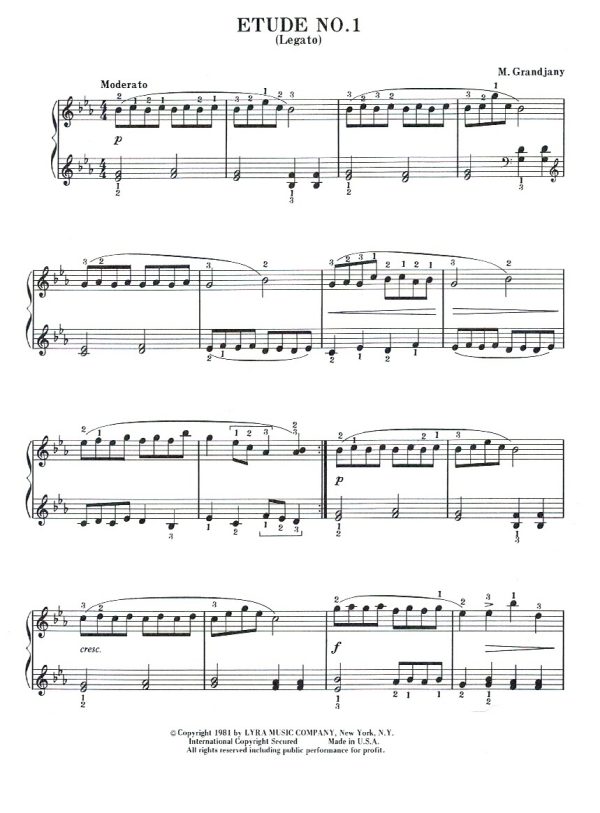 Four Etudes Grandjany M.