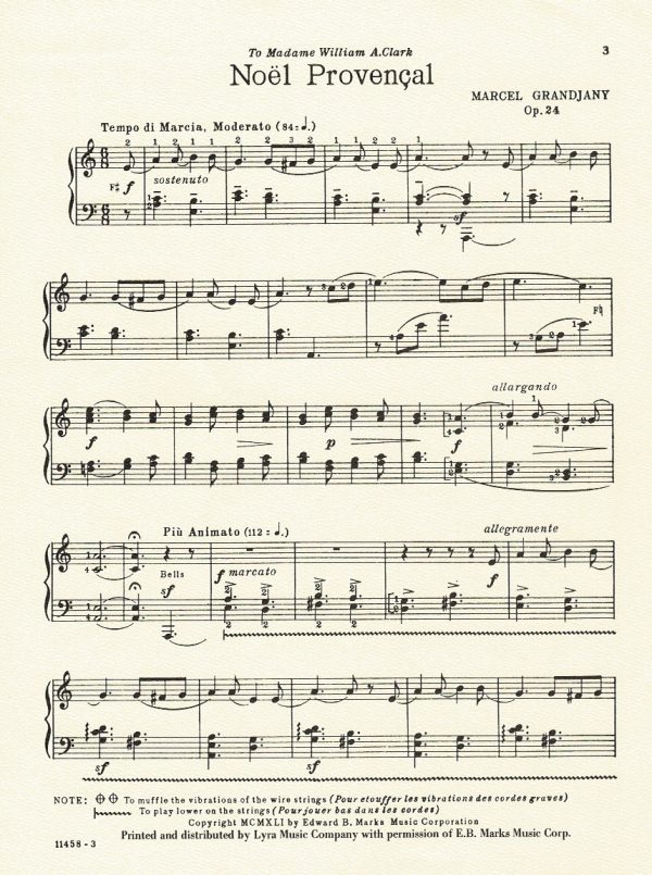 Noel Provencal Op.24 Grandjany M.