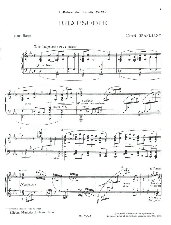 Rhapsodie Grandjany M.