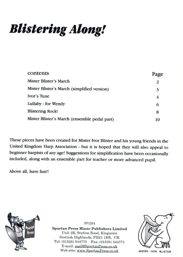 Blistering Along (Ensemble Or Harp Solo) Green S.