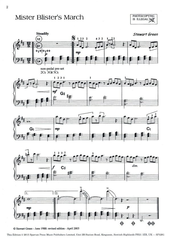 Blistering Along (Ensemble Or Harp Solo) Green S.