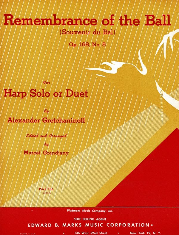 Remembrance Of The Ball Op. 168 No. 5 (Harp Solo, Harp Duet) Gretchaninoff A./Grandjany M.