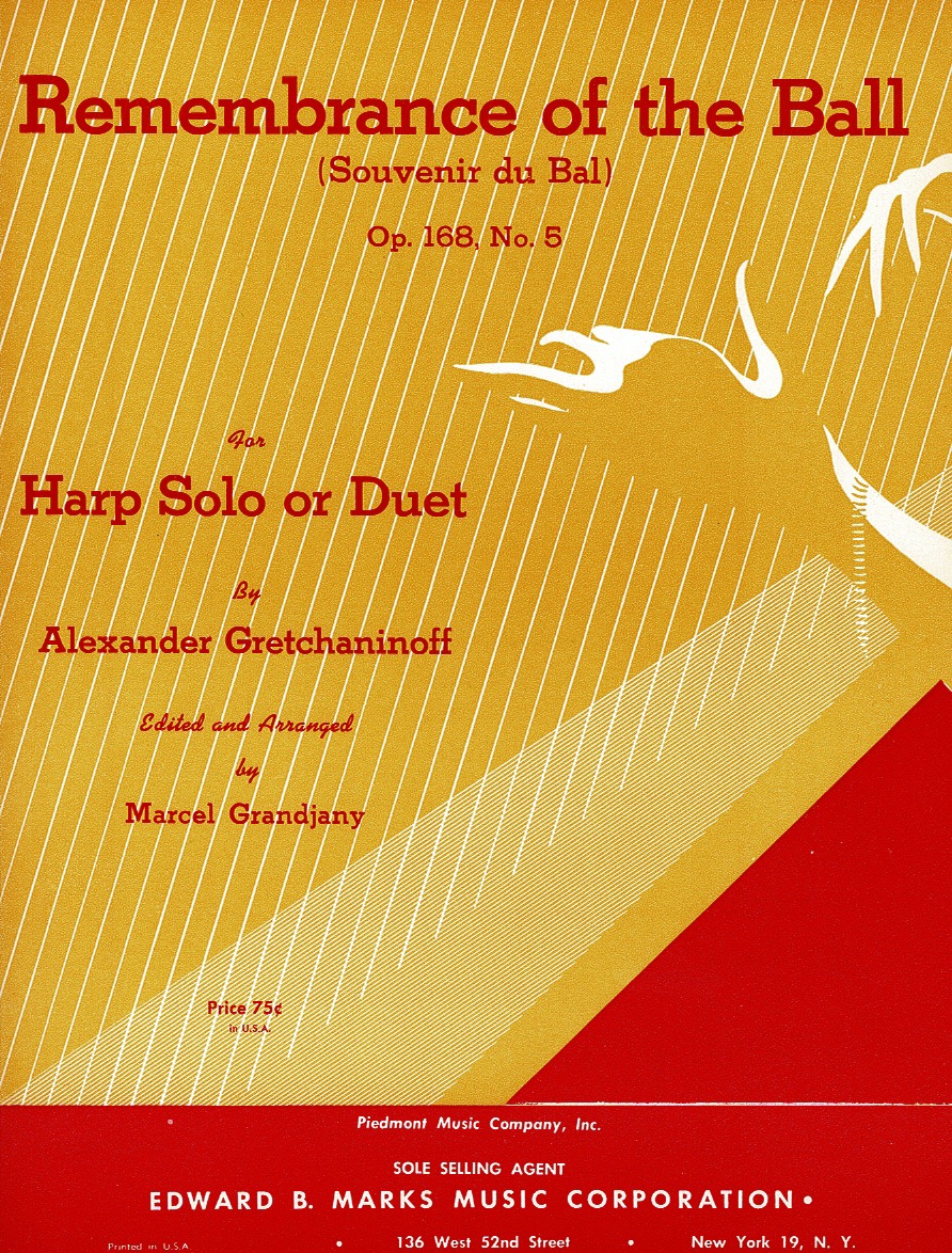 Remembrance Of The Ball Op. 168 No. 5 (Harp Solo, Harp Duet) Gretchaninoff A./Grandjany M.