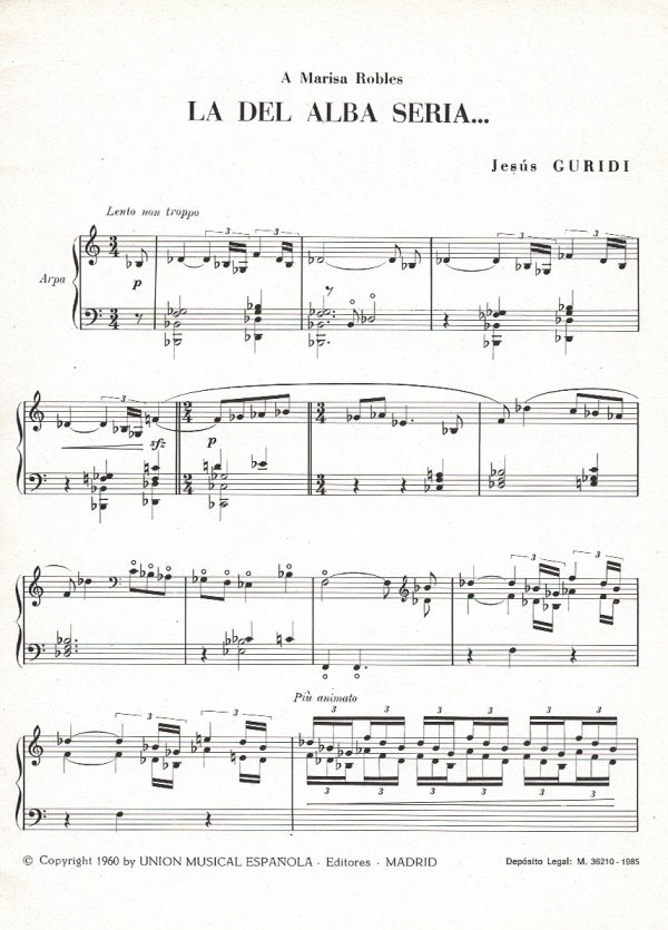 La Del Alba Seria Guridi J.