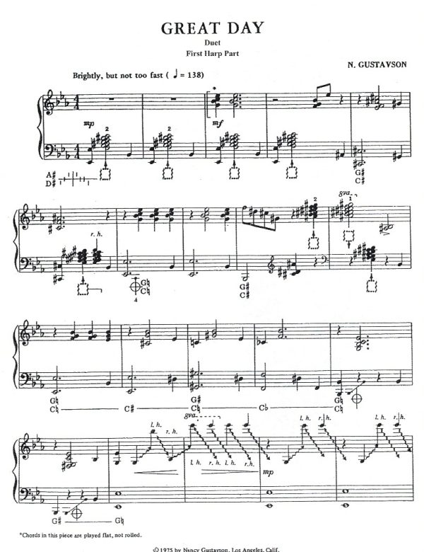 Great Day (Harp Duet or Harp Ensemble) Gustavson J./Guy S.