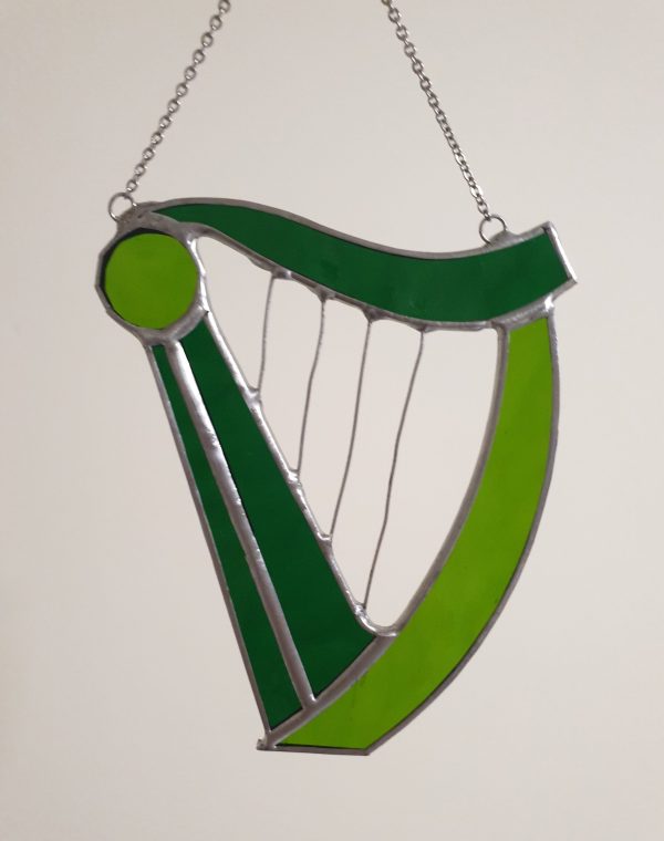 Glass-Harp-GREEN-scaled Stained Glass Harp GREEN