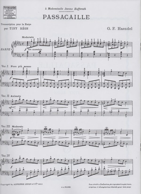 Passacaille Haendel G.F.