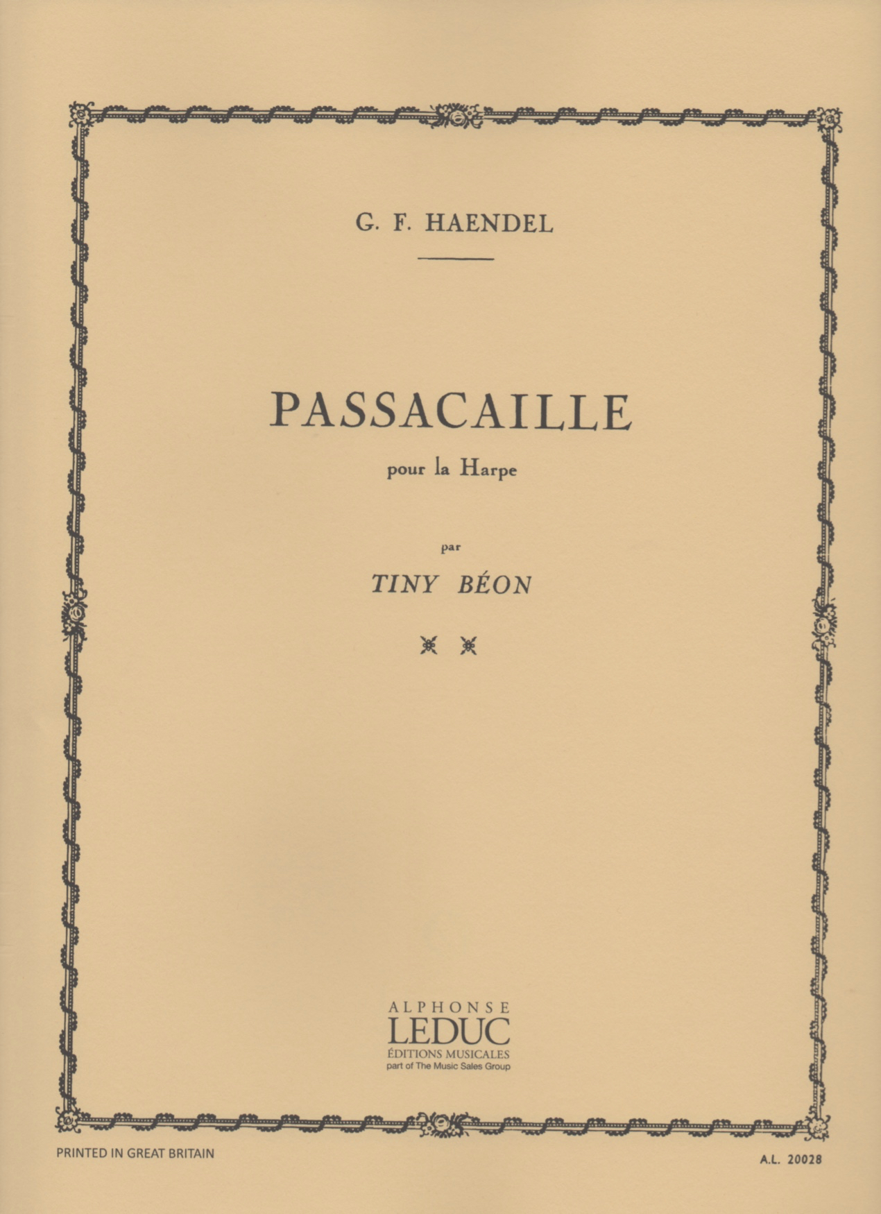 HAENDEL-Passacaille Passacaille Haendel G.F.