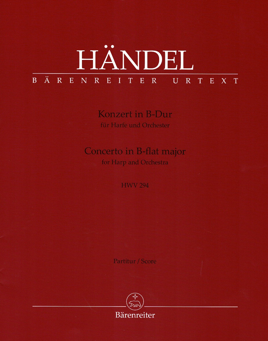 Konzert in B-Dur Fur Harfe Und Orchester Barenreiter (Concerto In B-Flat Major For Harp And Orchestra) Handel G.F.