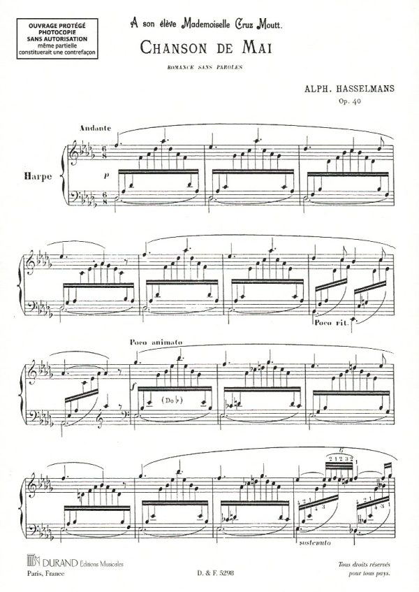 Chanson De Mai Hasselmans A.