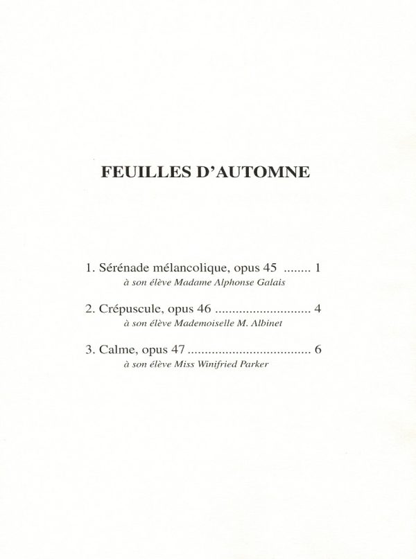 Feuilles D'Automne Hasselmans A.