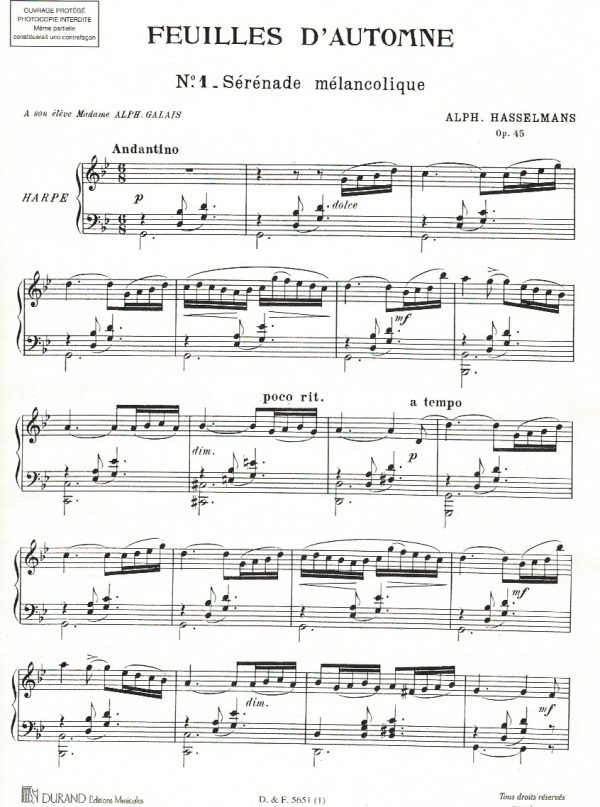 Feuilles D'Automne Hasselmans A.