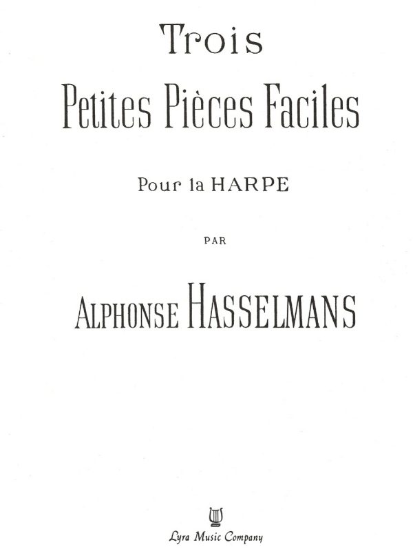 Trois Petites Pieces Faciles Hasselmans A.