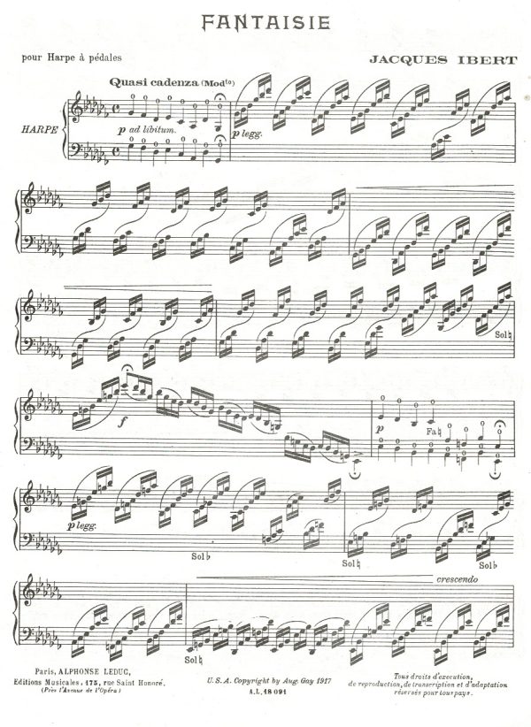 Six Pieces Fantaisie Ibert J.