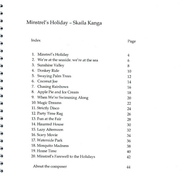 Minstrel's Holiday Kanga S.