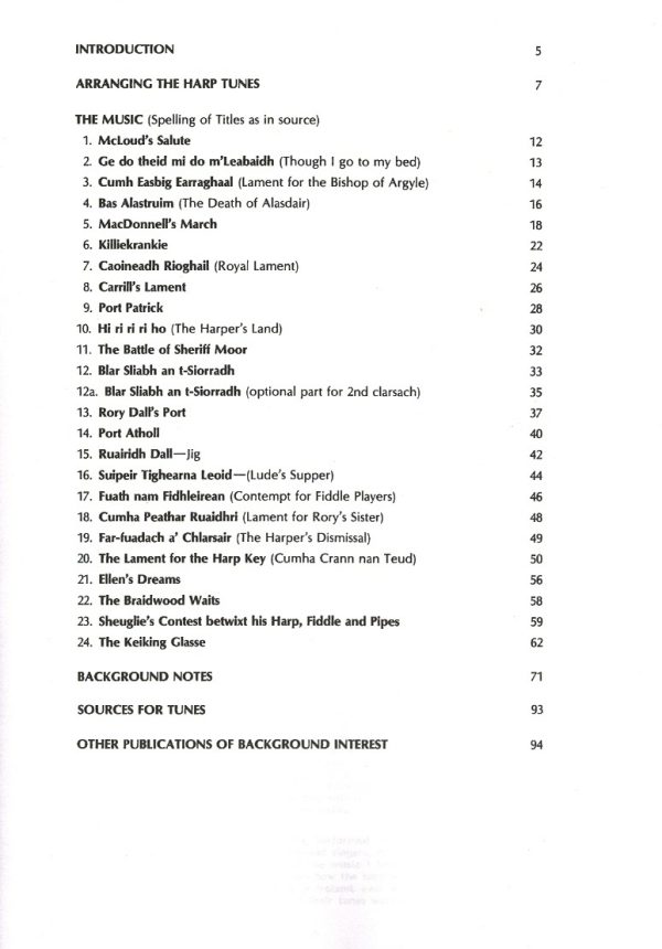 The Harp Key (Harp Solos and Harp with Instruments) Kinnaird A.