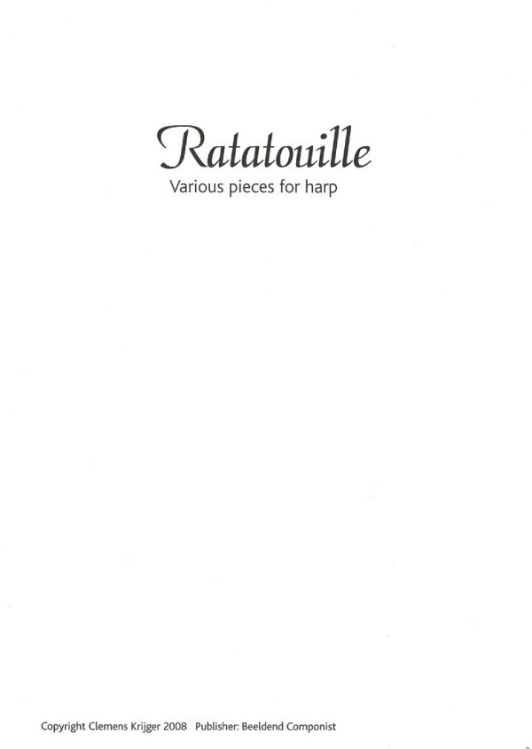 Ratatouille Various Pieces For Harp Krijger C./Leijden N.