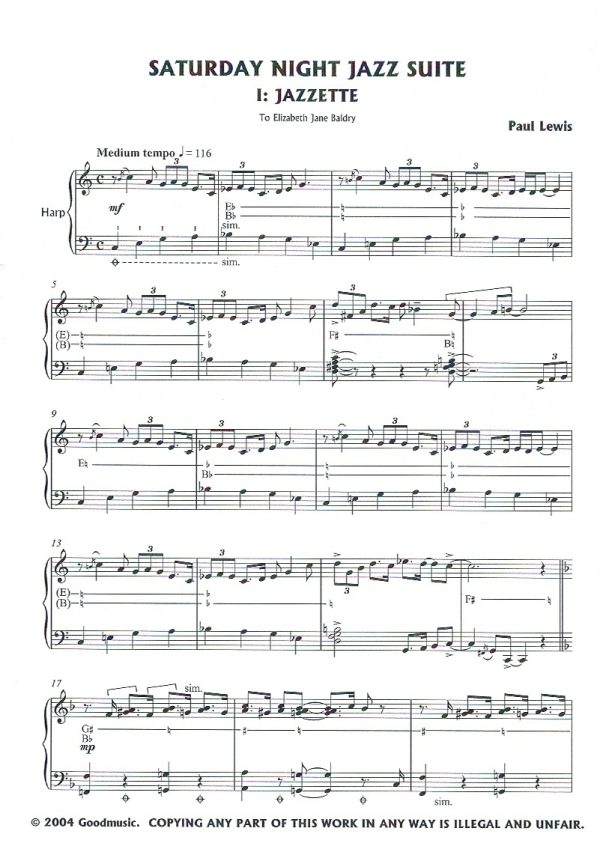 Saturday Night Jazz Suite Lewis P.