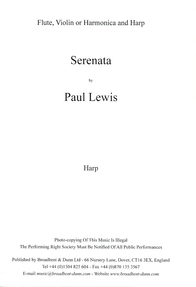 LEWIS-Serenata Serenata (Flute,Violin or Harmonica and Harp) Lewis P.