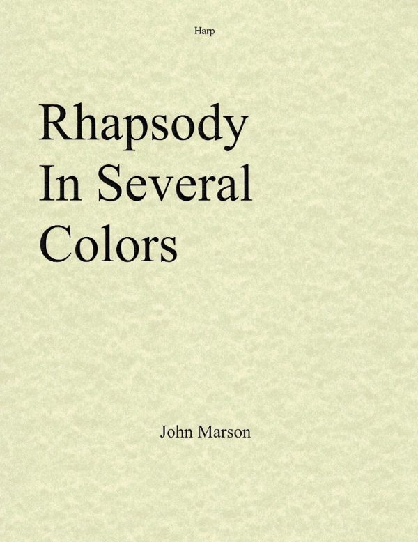 Rhapsody In Several Colors Marson J.