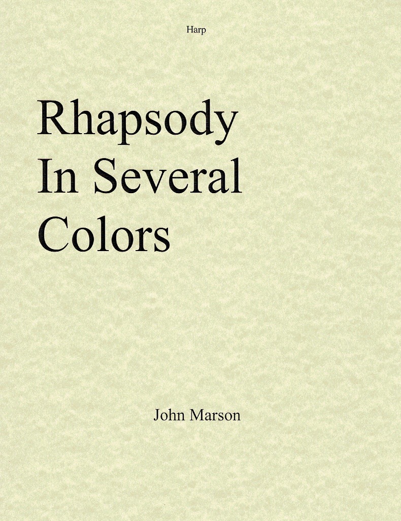 MARSON-Rhapsody-In-Several-Colors Rhapsody In Several Colors Marson J.