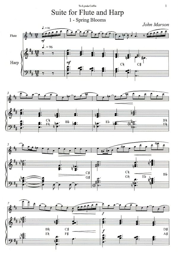 Suite For Flute And Harp Marson J.