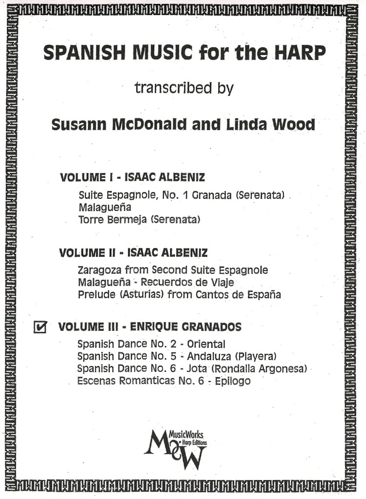 MCDONALD-WOOD-Spanish-Music-For-The-Harp-Vol-Three Spanish Music For The Harp Volume Three McDonald S./Wood L.