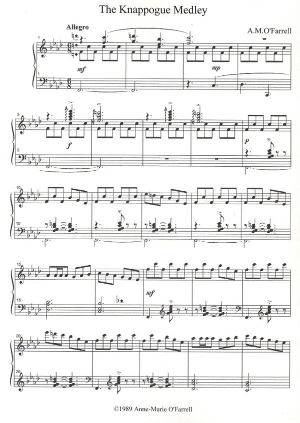 The Knappogue Medley For Lever Harp O'Farrell A M.