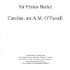 Sir Festus Burke By Carolan (Harp Duet, Harp & Organ) O'Farrell A M.