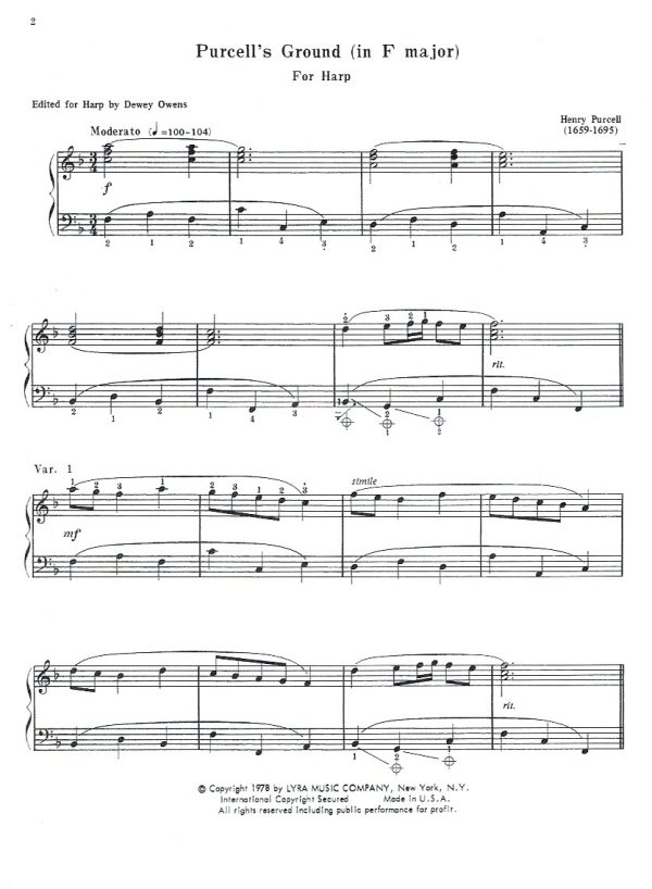 Purcell's Ground In F Purcell H./Owens D.