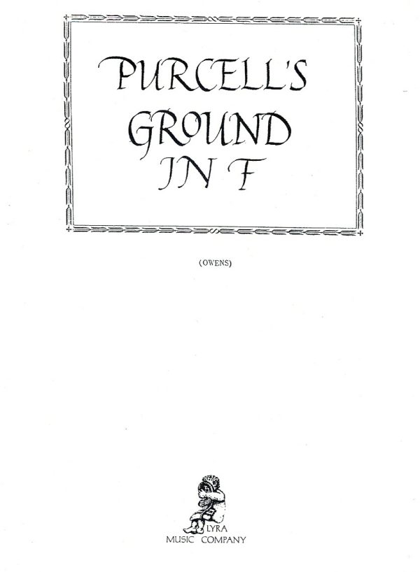 Purcell's Ground In F Purcell H./Owens D.