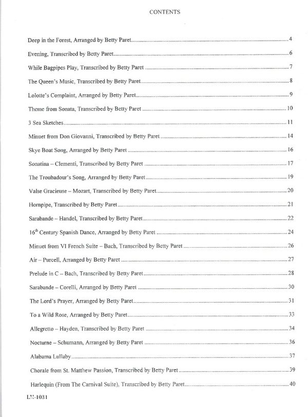 Second Harp Book Paret B.