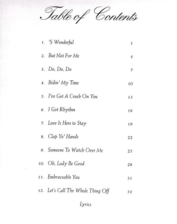 American Classic Pop Songs Of George & Ira Gershwin Pool R.