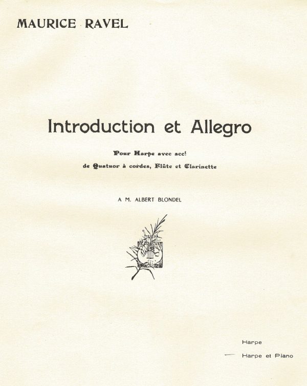 Introduction Et Allegro (Piano & Harp) Ravel M.