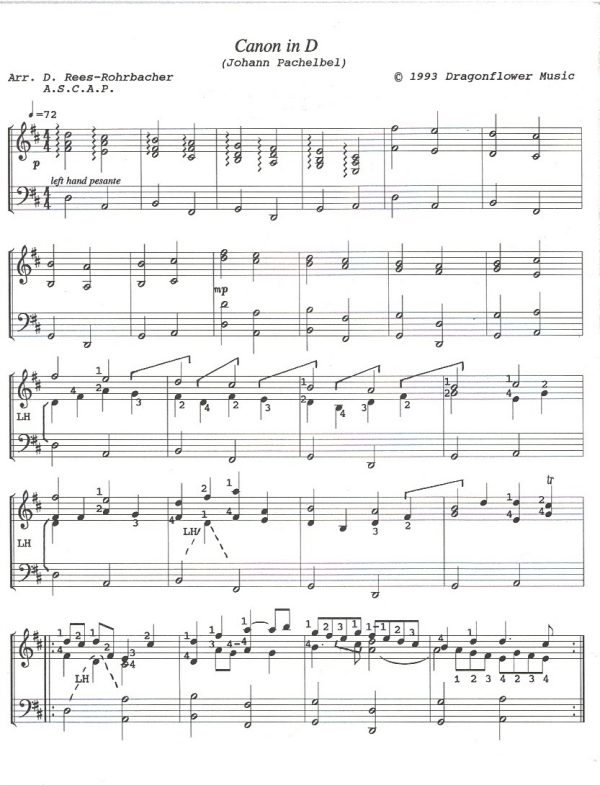 Masters Of The Baroque Era Canon In D Pachelbel J./ Rees-Rohrbacher D.