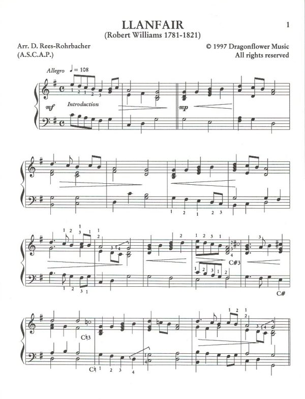 Harp Preludes For The Church Volume VI: Welsh Hymns Rees-Rohrbacher D.